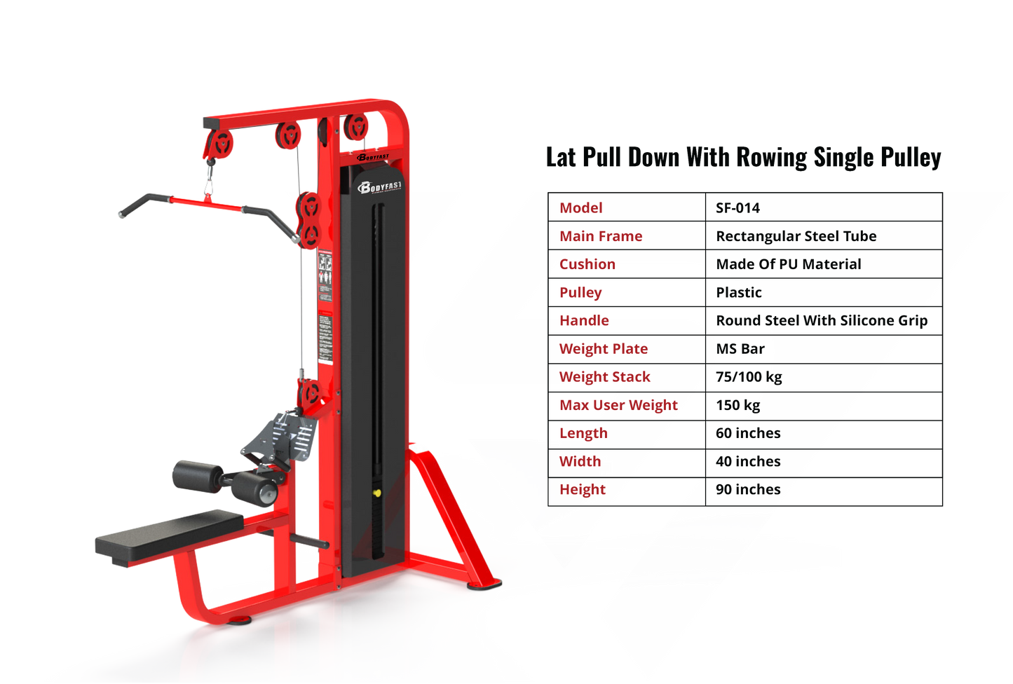 Lat Pull Down With Rowing Single Pulley