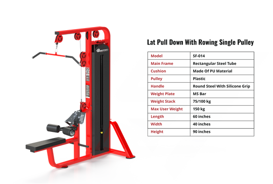 Lat Pull Down With Rowing Single Pulley